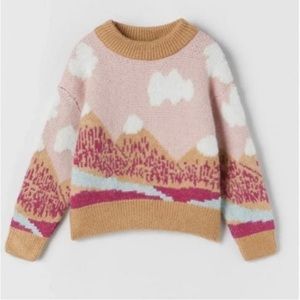 NWT ZARA scenery sweater